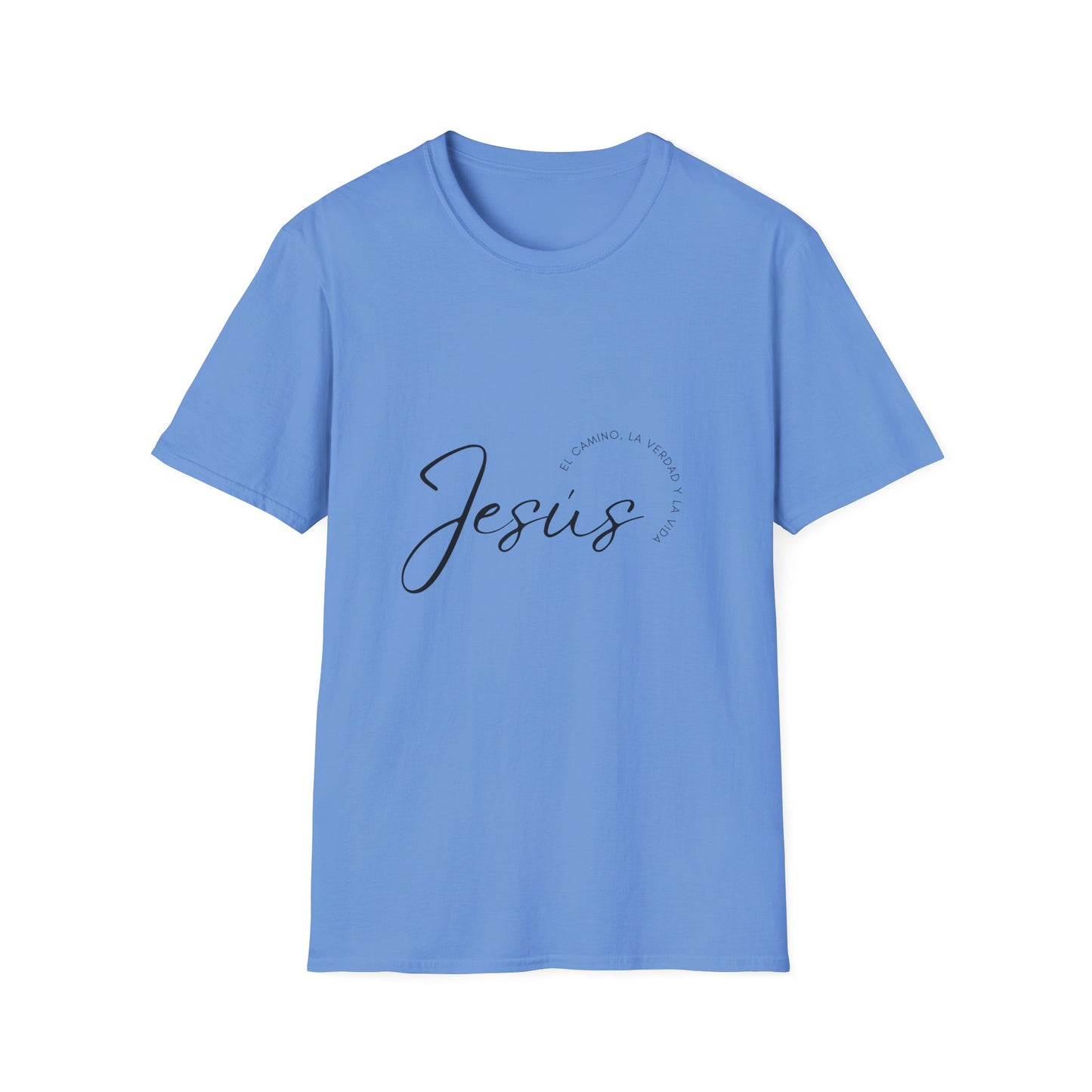 Inspirational Unisex Softstyle T-Shirt - 'Jesus' Design - Faith-Based Apparel