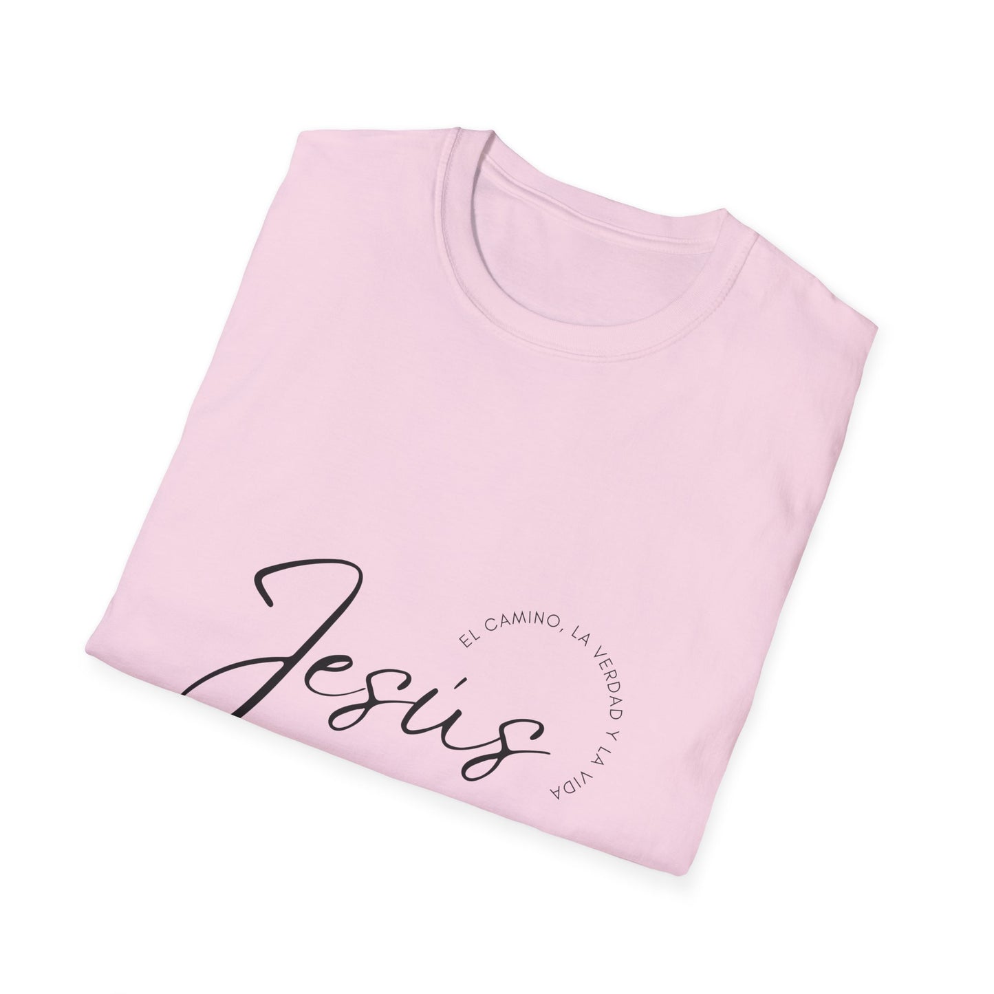 Inspirational Unisex Softstyle T-Shirt - 'Jesus' Design - Faith-Based Apparel