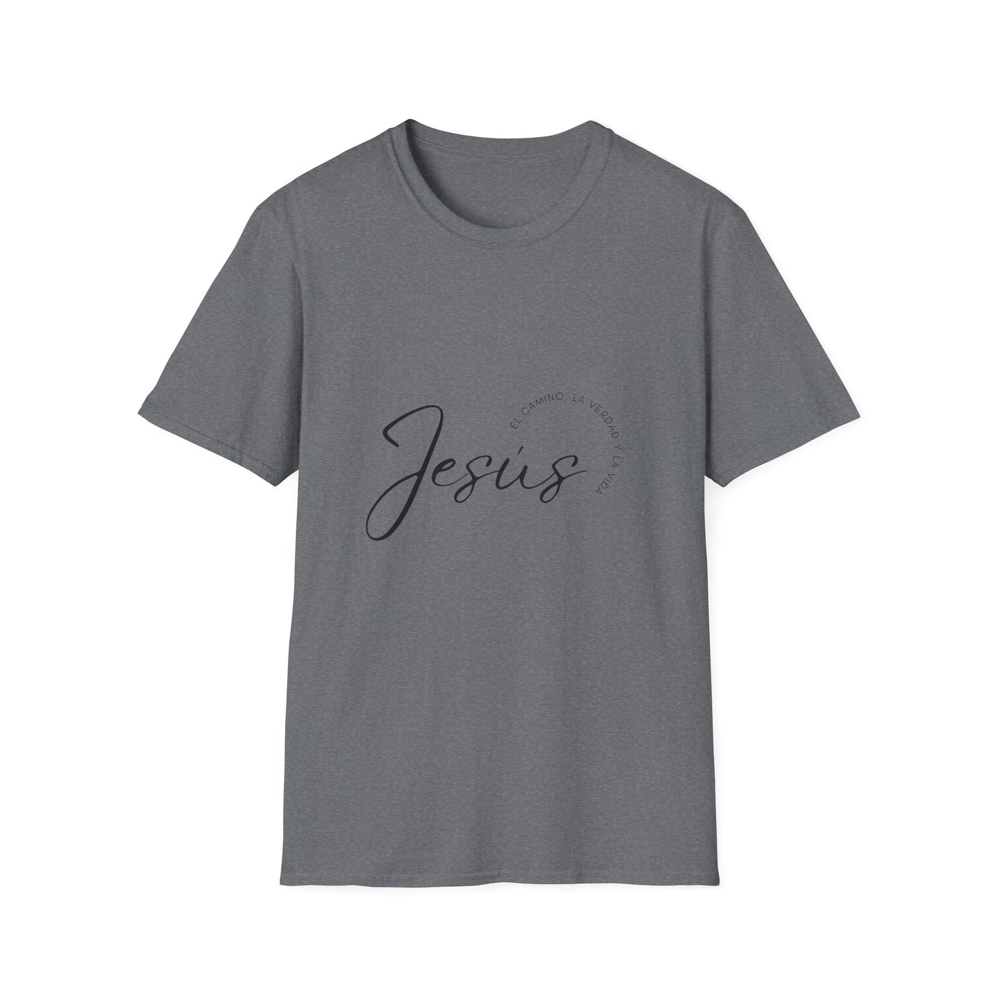 Inspirational Unisex Softstyle T-Shirt - 'Jesus' Design - Faith-Based Apparel