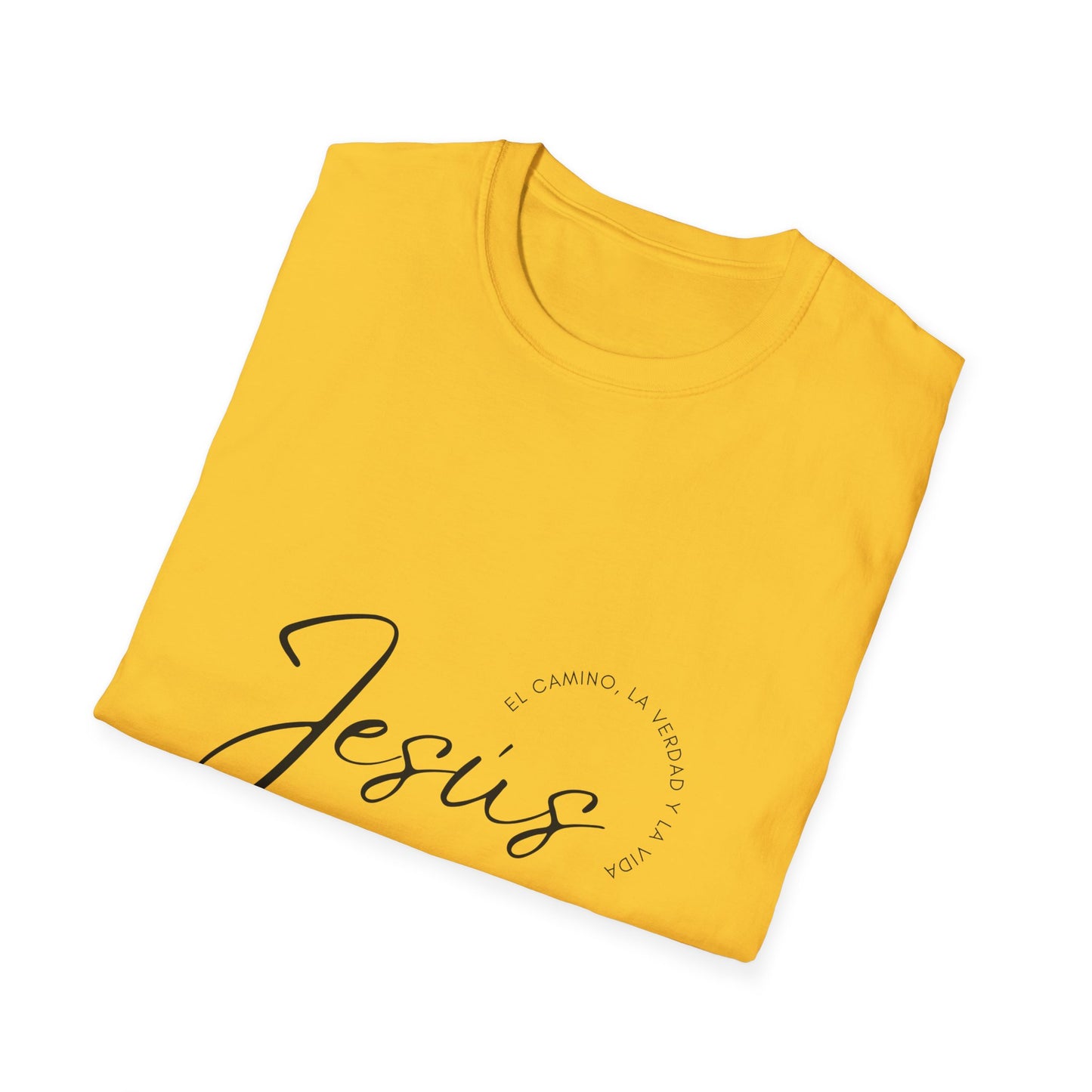 Inspirational Unisex Softstyle T-Shirt - 'Jesus' Design - Faith-Based Apparel