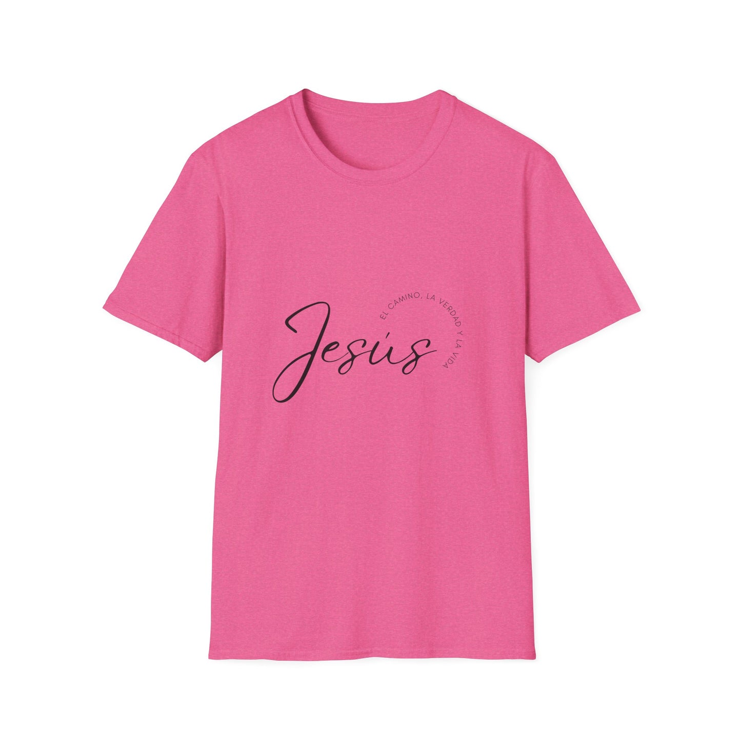Inspirational Unisex Softstyle T-Shirt - 'Jesus' Design - Faith-Based Apparel