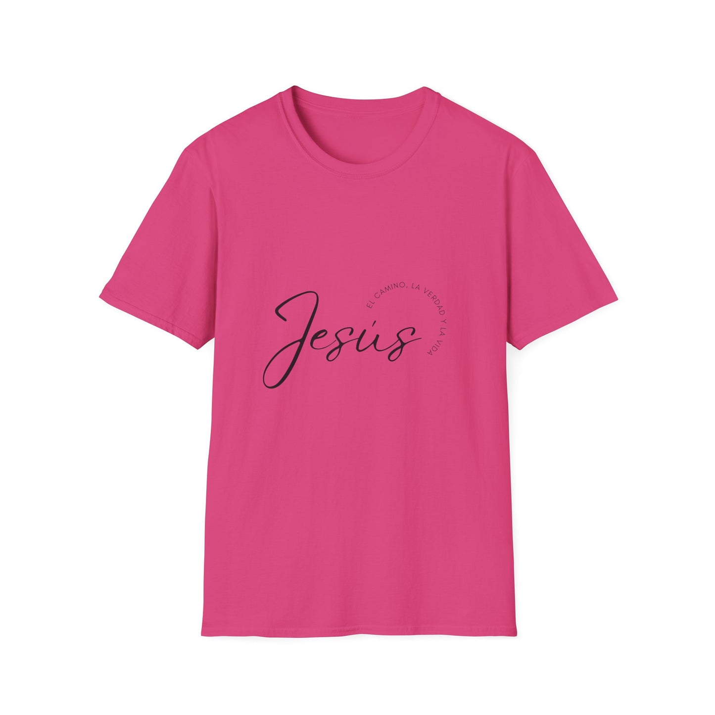 Inspirational Unisex Softstyle T-Shirt - 'Jesus' Design - Faith-Based Apparel