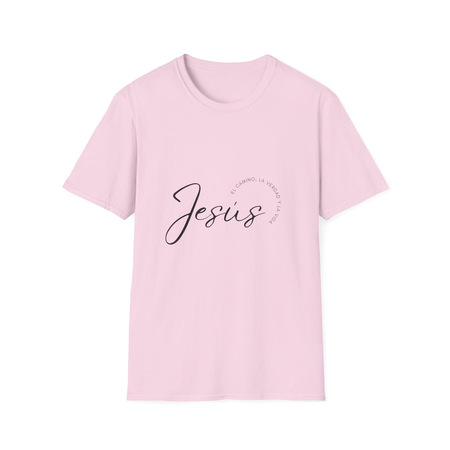 Inspirational Unisex Softstyle T-Shirt - 'Jesus' Design - Faith-Based Apparel