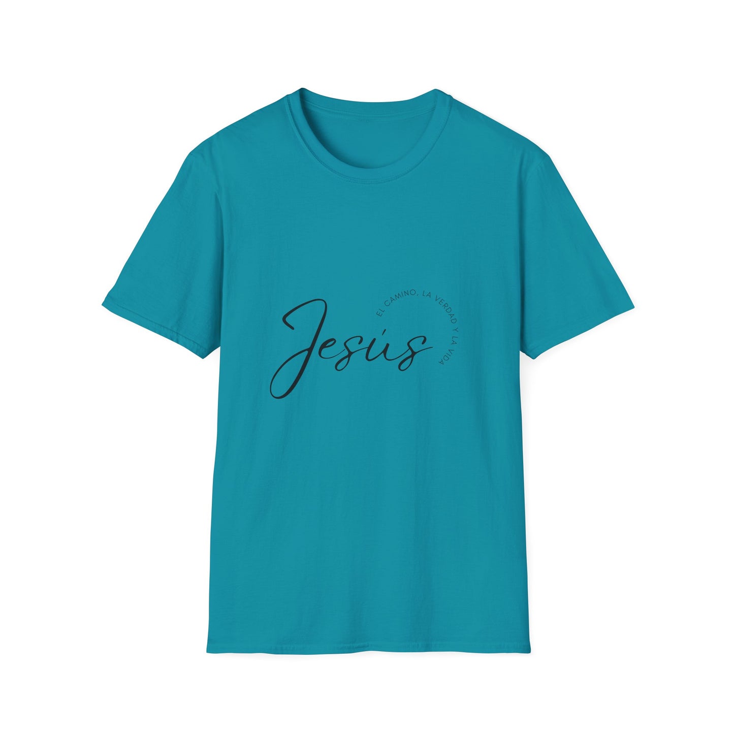 Inspirational Unisex Softstyle T-Shirt - 'Jesus' Design - Faith-Based Apparel