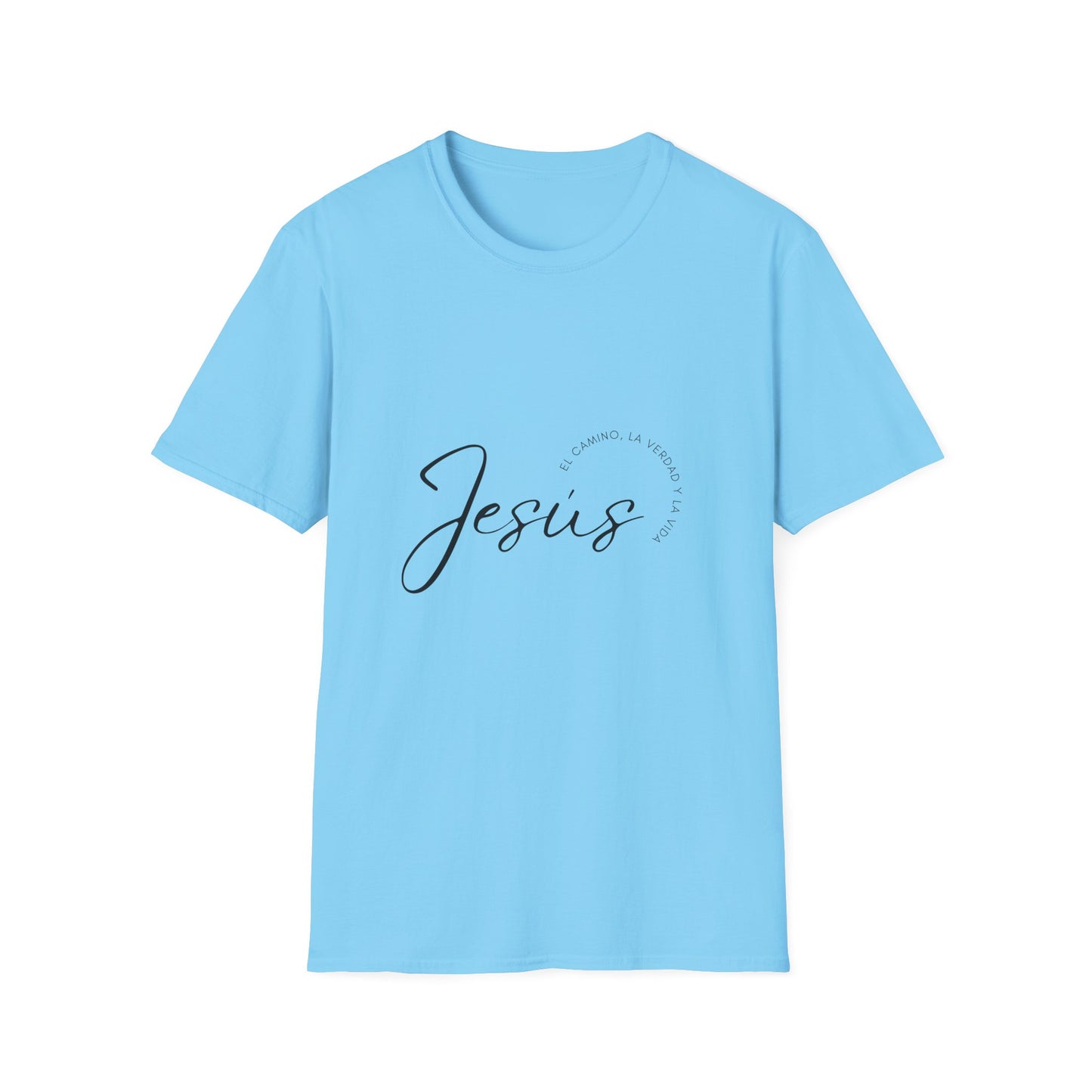 Inspirational Unisex Softstyle T-Shirt - 'Jesus' Design - Faith-Based Apparel