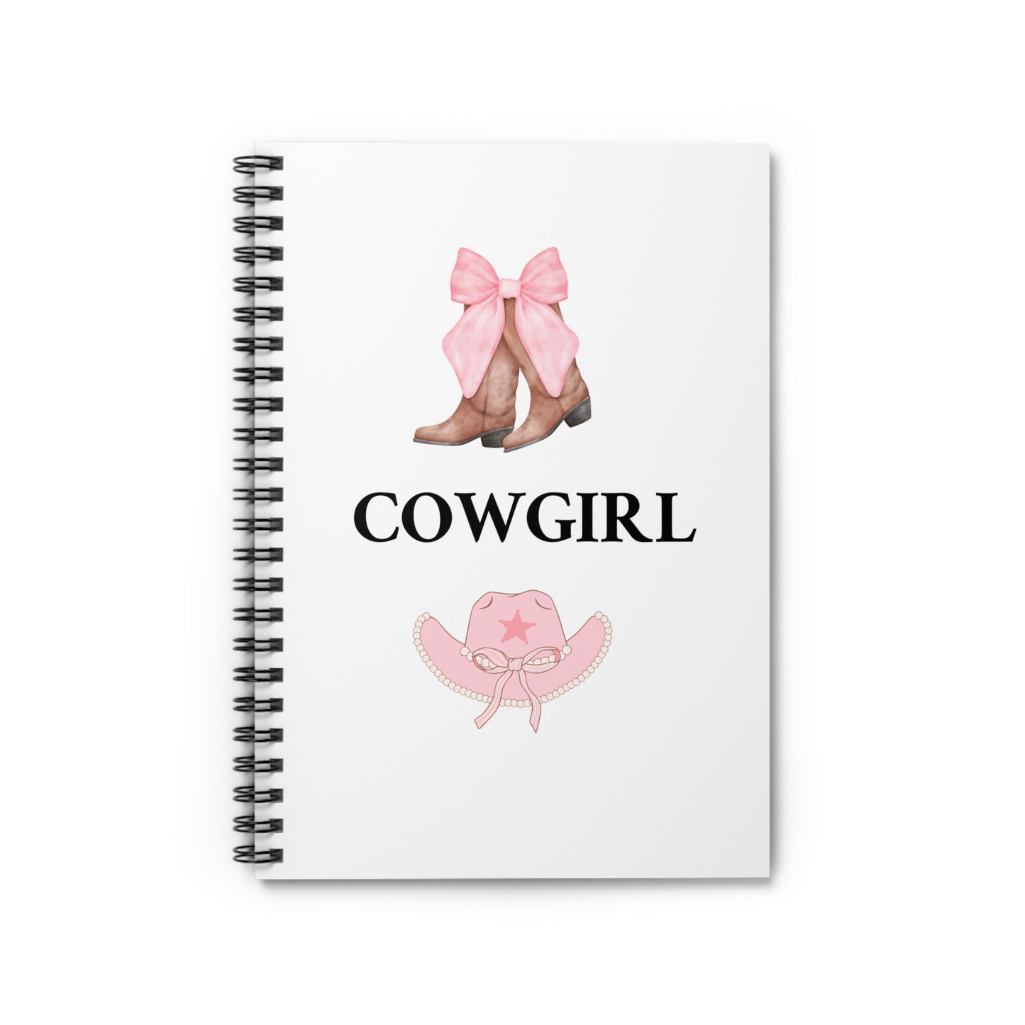 Cowgirl Spiral Notebook - Stylish Ruled Line Journal for Western Lovers