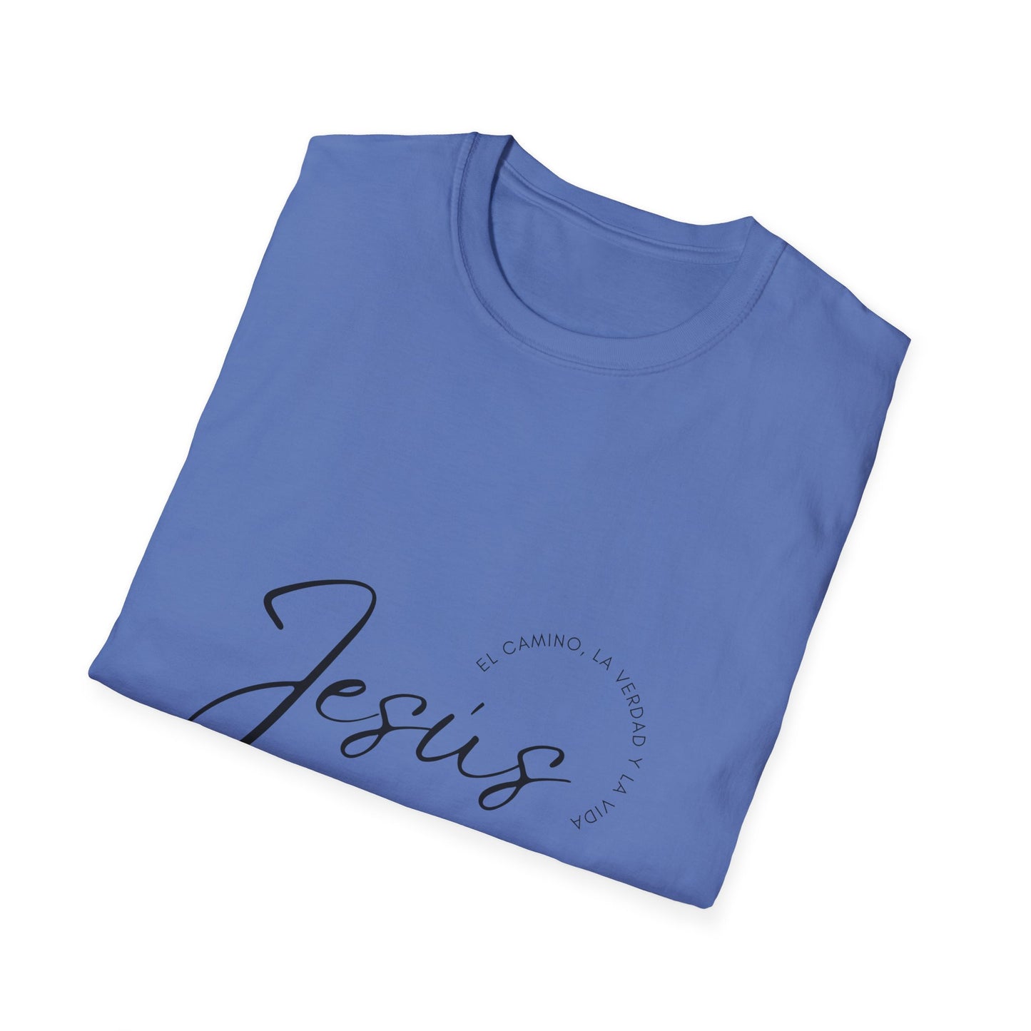 Inspirational Unisex Softstyle T-Shirt - 'Jesus' Design - Faith-Based Apparel