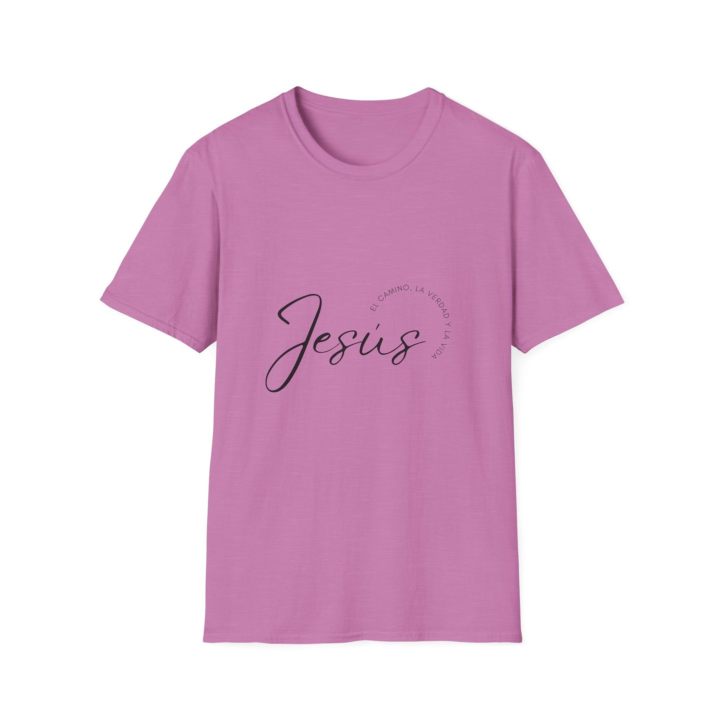 Inspirational Unisex Softstyle T-Shirt - 'Jesus' Design - Faith-Based Apparel