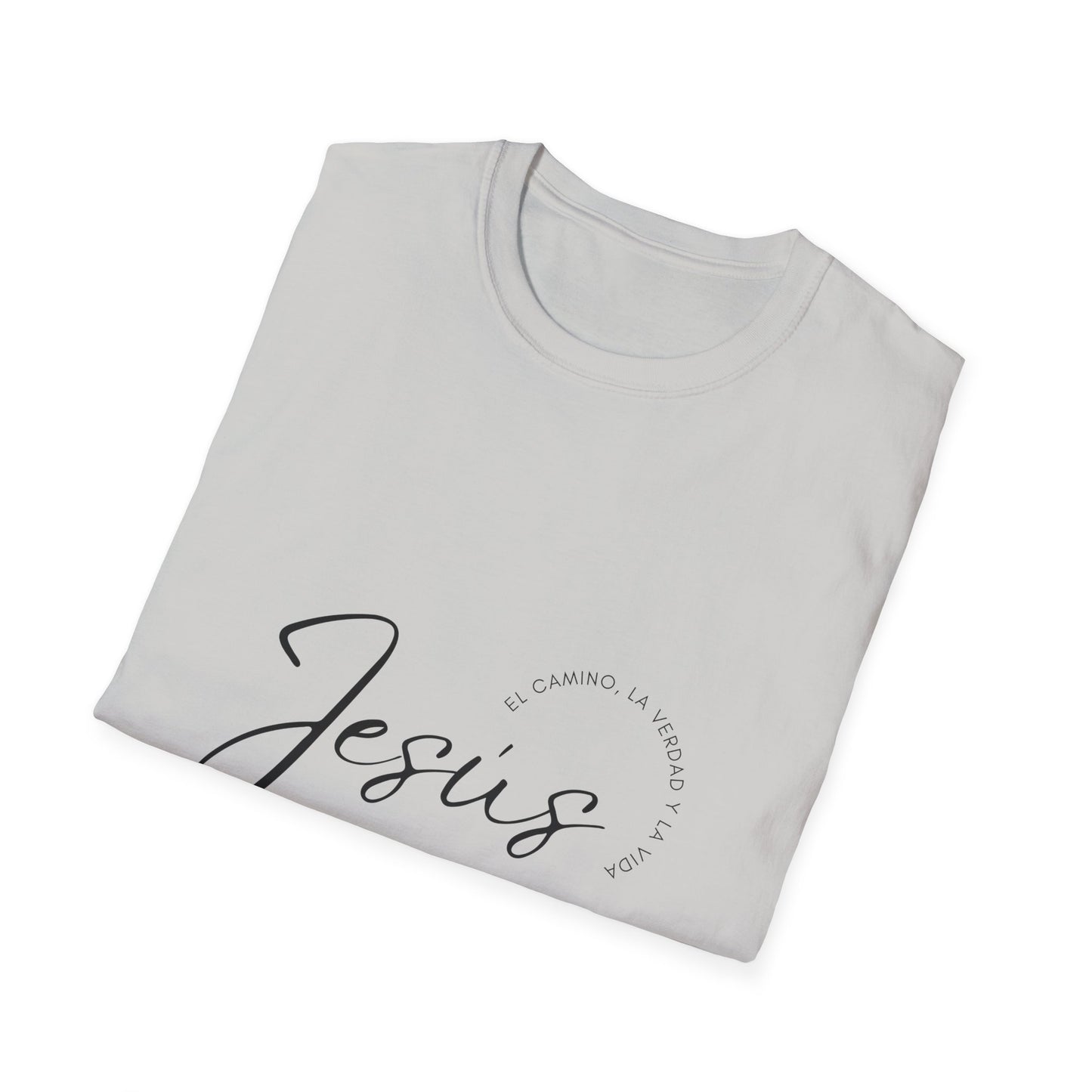 Inspirational Unisex Softstyle T-Shirt - 'Jesus' Design - Faith-Based Apparel