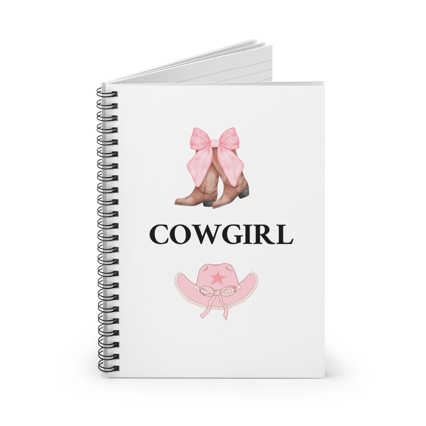Cowgirl Spiral Notebook - Stylish Ruled Line Journal for Western Lovers