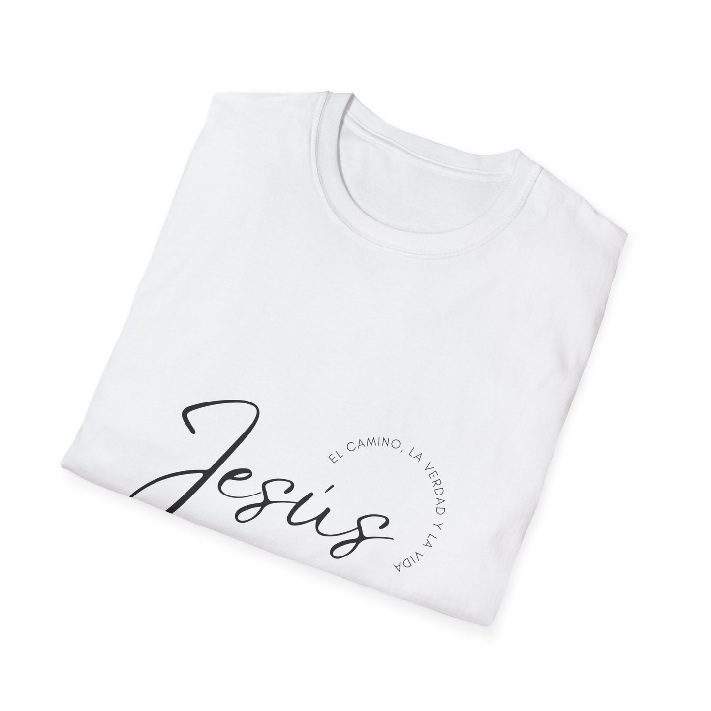 Inspirational Unisex Softstyle T-Shirt - 'Jesus' Design - Faith-Based Apparel