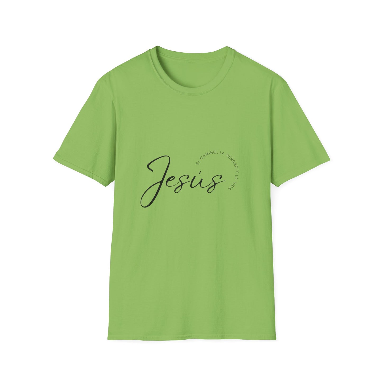 Inspirational Unisex Softstyle T-Shirt - 'Jesus' Design - Faith-Based Apparel