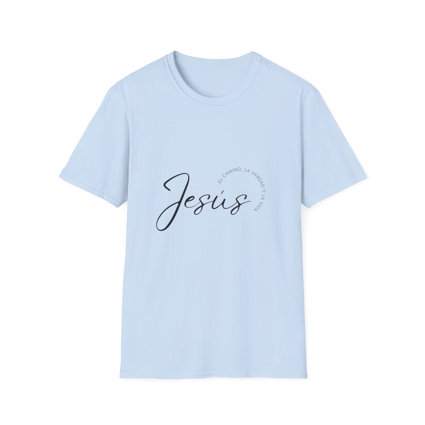 Inspirational Unisex Softstyle T-Shirt - 'Jesus' Design - Faith-Based Apparel