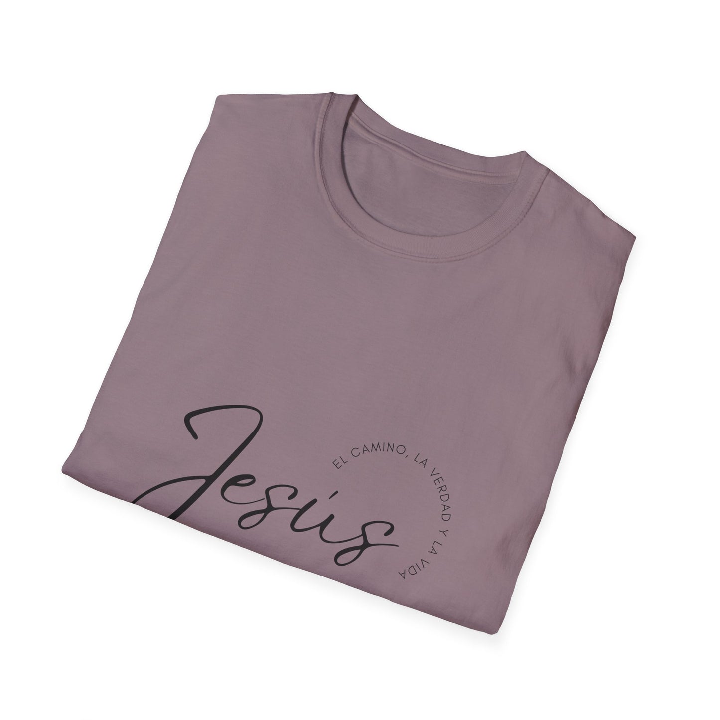 Inspirational Unisex Softstyle T-Shirt - 'Jesus' Design - Faith-Based Apparel