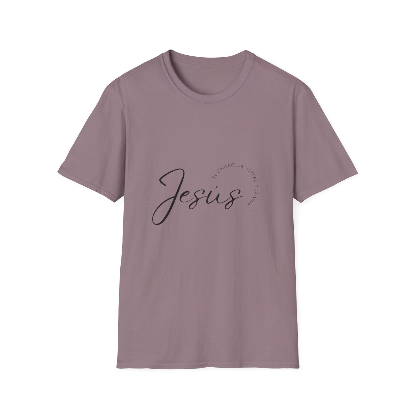 Inspirational Unisex Softstyle T-Shirt - 'Jesus' Design - Faith-Based Apparel