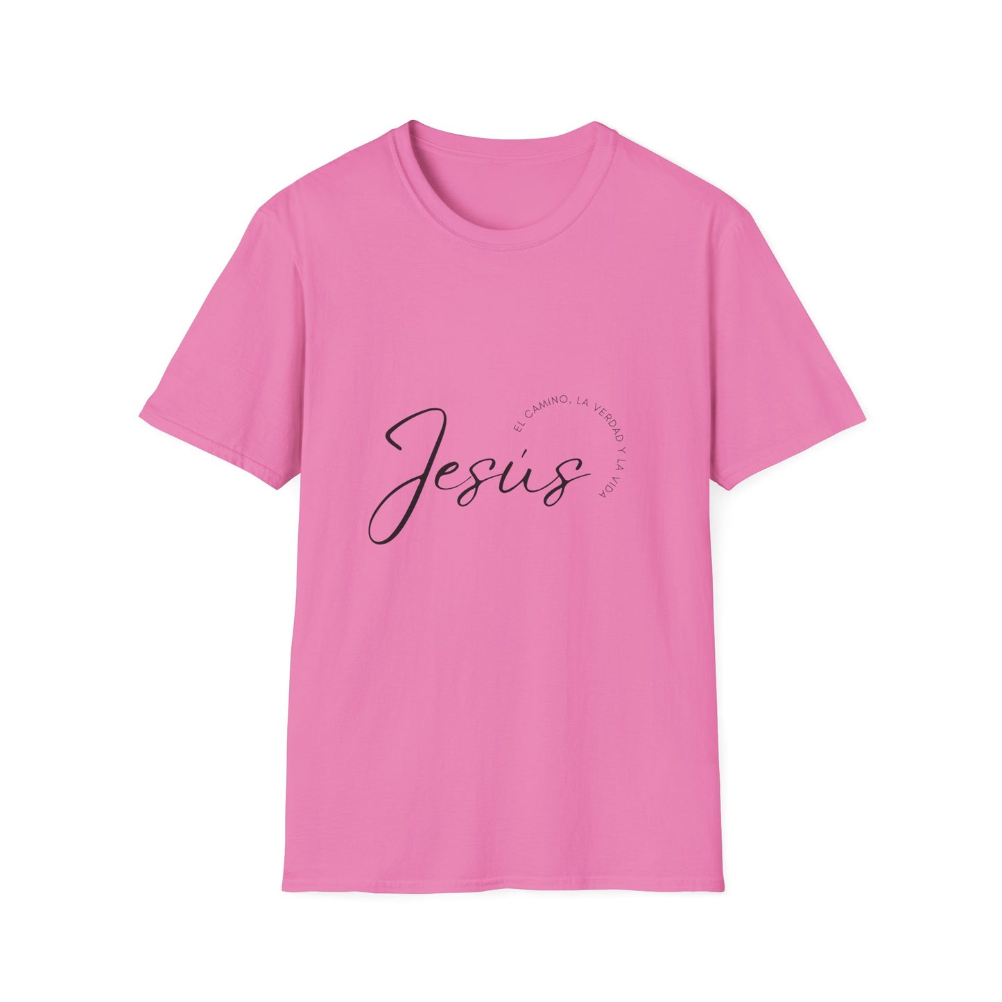 Inspirational Unisex Softstyle T-Shirt - 'Jesus' Design - Faith-Based Apparel