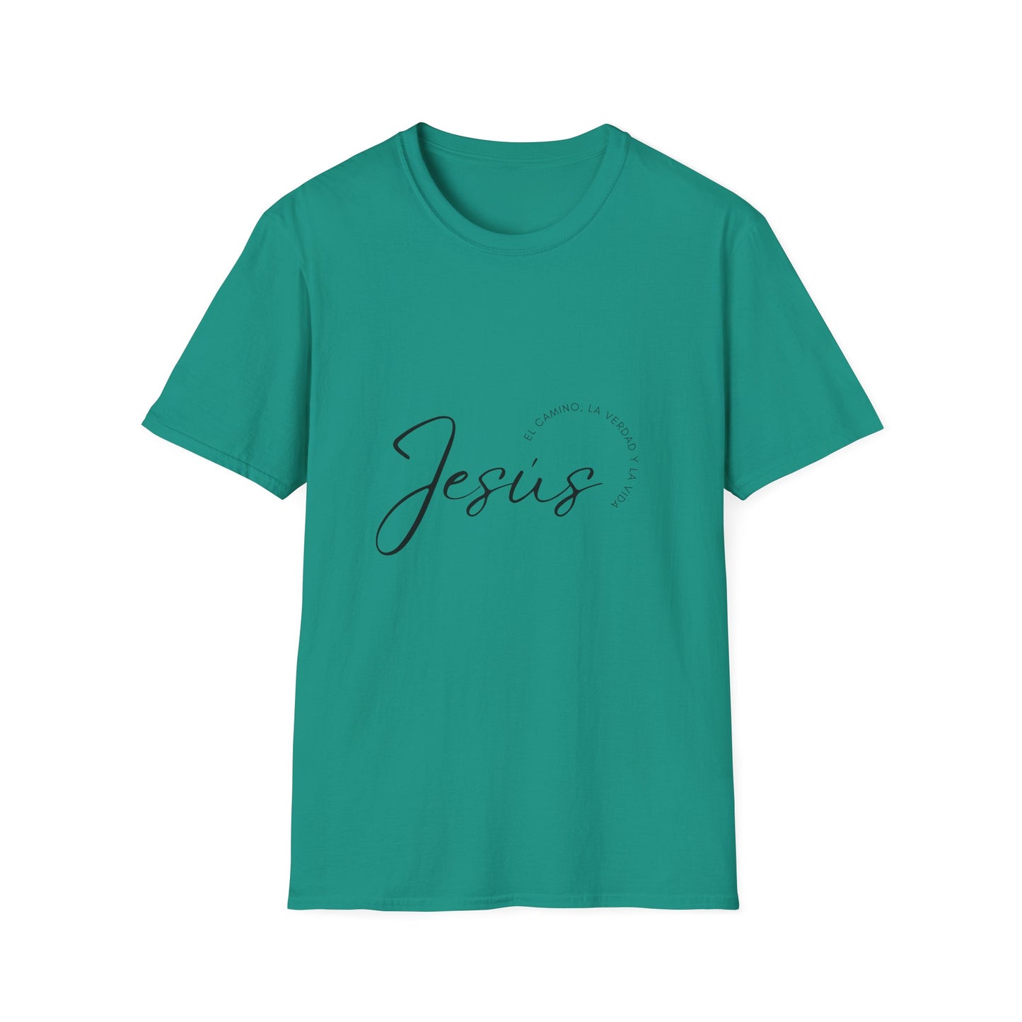 Inspirational Unisex Softstyle T-Shirt - 'Jesus' Design - Faith-Based Apparel