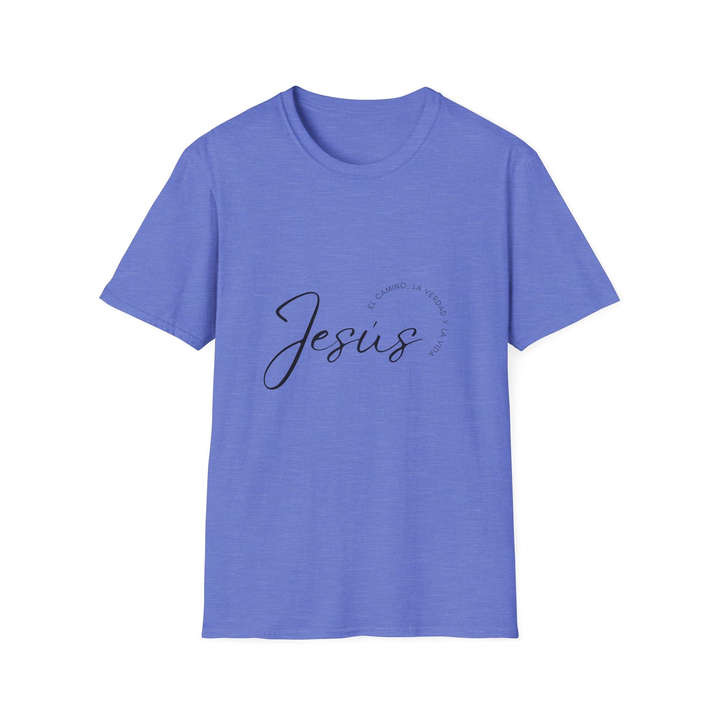 Inspirational Unisex Softstyle T-Shirt - 'Jesus' Design - Faith-Based Apparel