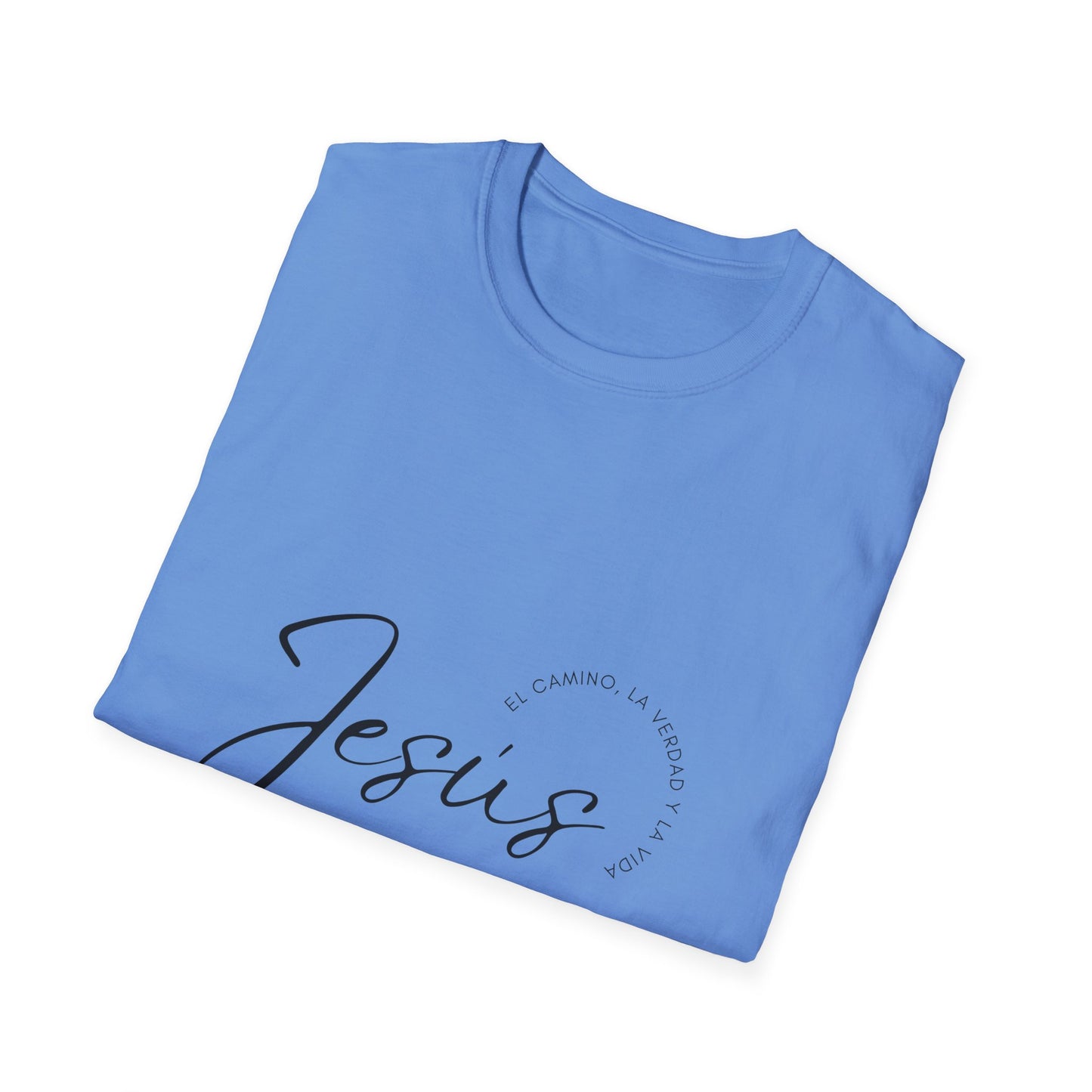 Inspirational Unisex Softstyle T-Shirt - 'Jesus' Design - Faith-Based Apparel