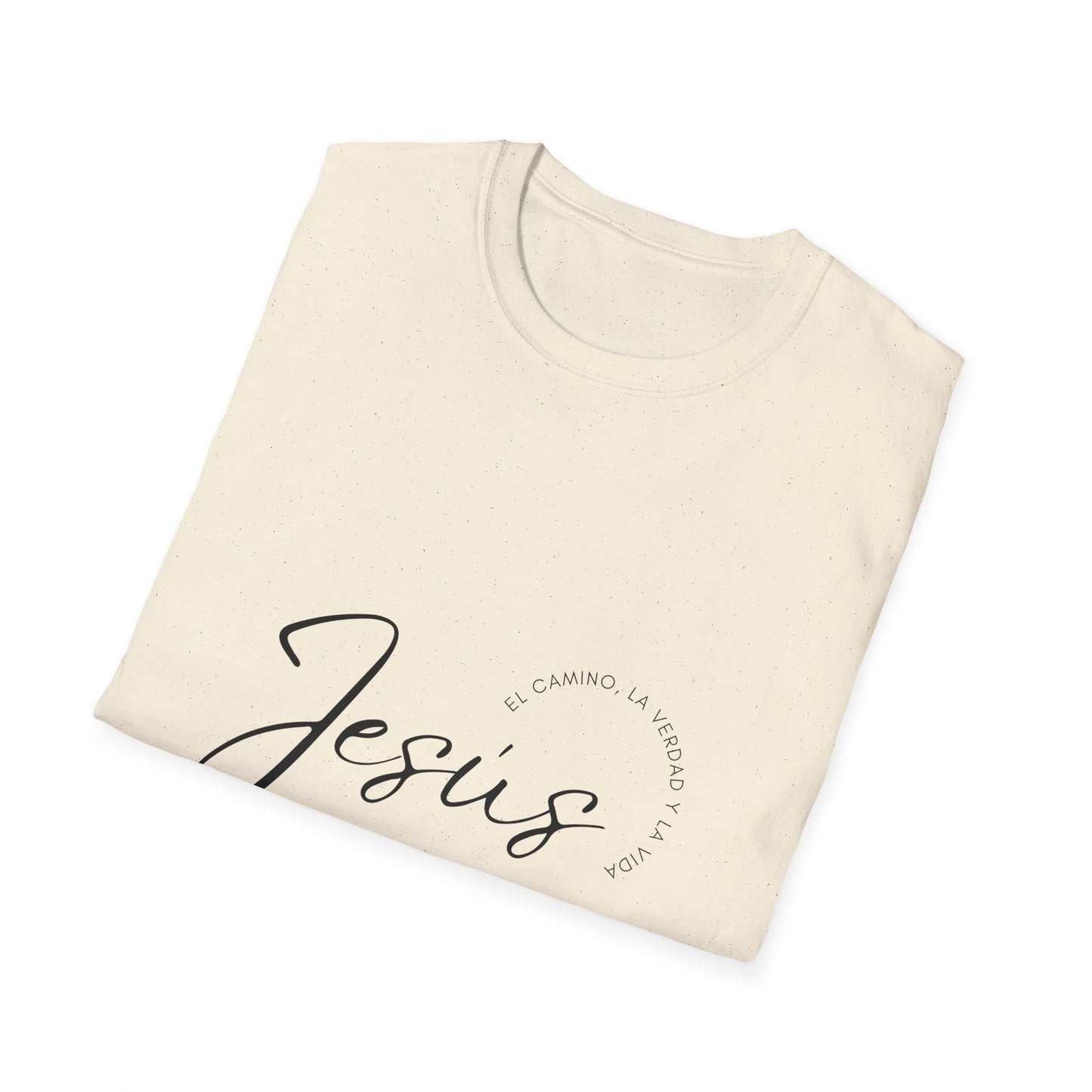 Inspirational Unisex Softstyle T-Shirt - 'Jesus' Design - Faith-Based Apparel