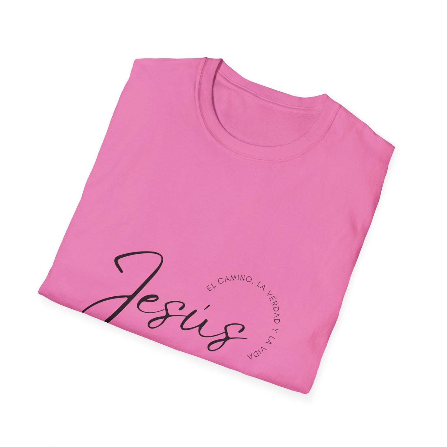Inspirational Unisex Softstyle T-Shirt - 'Jesus' Design - Faith-Based Apparel