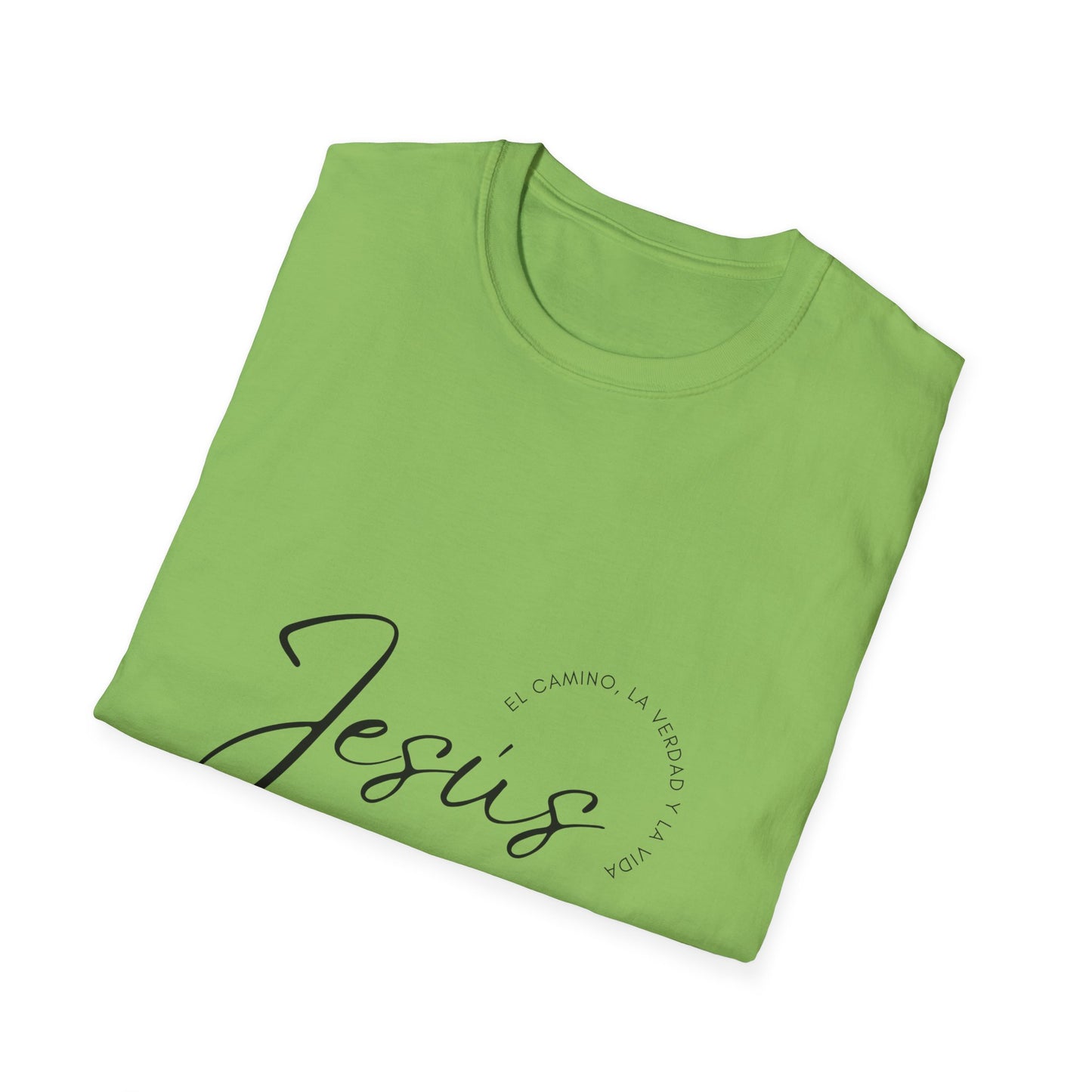Inspirational Unisex Softstyle T-Shirt - 'Jesus' Design - Faith-Based Apparel